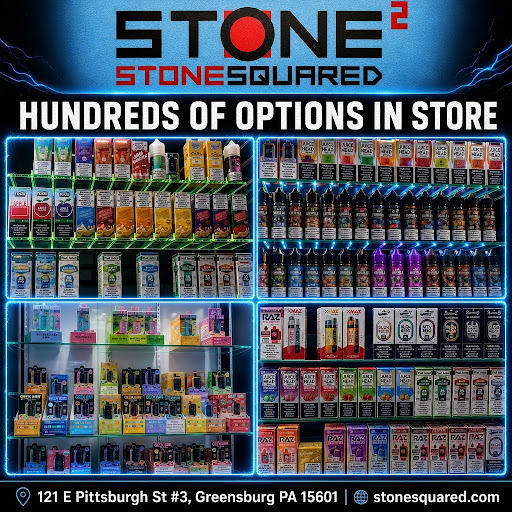 Stone Squared featured shelves and accessories