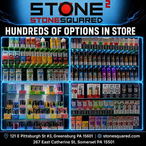 Stone Squared Greensburg featured display shelves